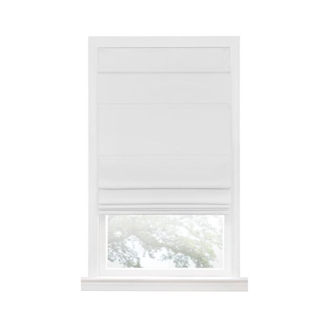 29 x 64 in. Cordless Roman Shade, White