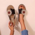 thumbnail image 4 of Dvkptbk Pantoufles pour Femmes Sandales de Plage Décontractées et Tendance en Suède à Fleurs à Bout Ouvert Plates Chaussures de Plage Chaussures pour Femmes, 4 of 9