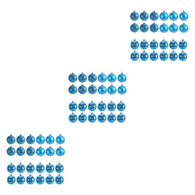 Transemion 24pieces Effective Decoration Balls Easy To Christmas Essentials Durable lake blue 3Set