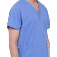 thumbnail image 3 of Landau Essentials Men's Classic Fit V-Neck Five Pocket Scrub Top, Style 7489, 3 of 8