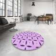 thumbnail image 4 of Ahgly Company Machine Washable Indoor Round Transitional Blossom Pink Area Rugs, 7' Round, 4 of 7