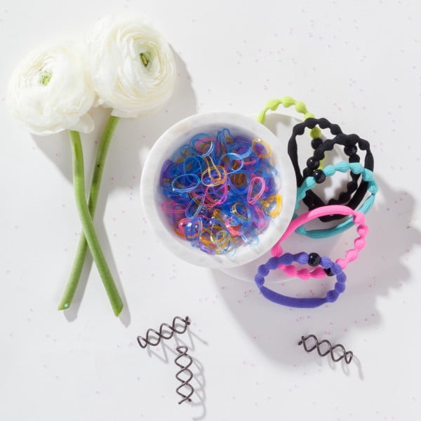 Goody Élastiques pour cheveux sans douleur pour enfants, cheveux fins, couleurs assorties, 500 pièces