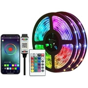 5V RGB LED Strip Lights 12LEDs/Meter 5050RGB Light Strip LED Tape Light Remote Control APP