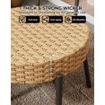 thumbnail image 2 of 3-Piece All-Weather Wicker Bistro Set,2 Rattan Chairs + Tempered-Glass Table, Compact Outdoor Dining Furniture for Garden, Backyard, Balcony & Apartment, 2 of 7
