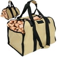 thumbnail image 1 of MesaSe Sac Porte-Bûches Grand Sac Fourre-Tout en Toile pour Bois de Chauffage Sac Porte-Bûches avec Sangle Réglable Sac de Rangement pour Cheminée Branche de Bois, 1 of 8