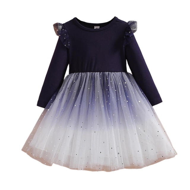 Tauxra Robe en Maille à Manches Longues et Col Rond pour Femmes, Jupe Élégante en Maille à Manches Longues au Style Princesse, Robe de Soirée Formelle pour Occasions Spéciales