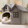 thumbnail image 4 of Cat House, Cat Bed House Foldable Cute Shape  For Floor SPets Within 7.7lb,MPets Within 16.5lb,LFor Several Pets, 4 of 8