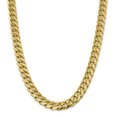 thumbnail image 1 of 14k Yellow Gold 26 Inch 13.2mm Miami Cuban Chain Necklace Pendant Charm Curb, 1 of 9