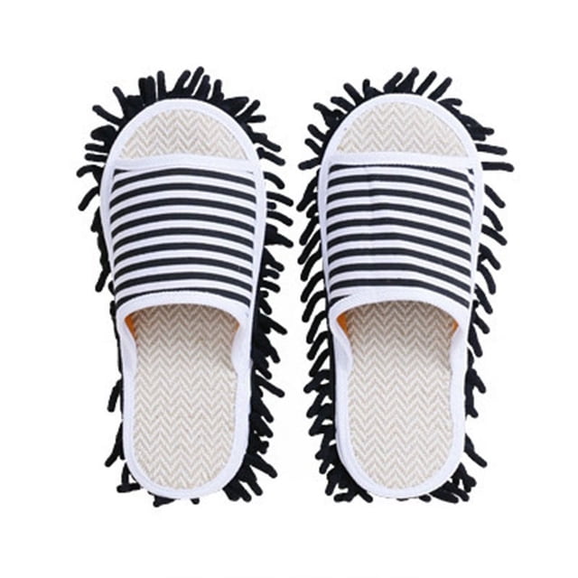 1 Pair Multifunction Mop Slippers Shoes Fiber Dust Mop Shoes for Home Cleaning