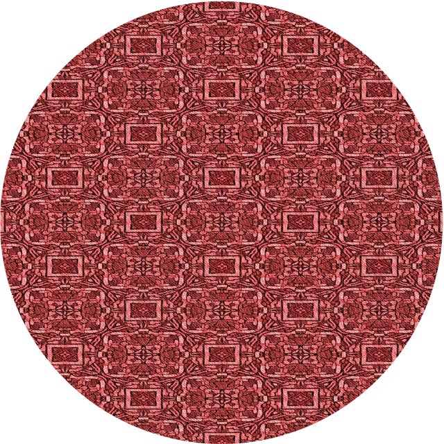 Ahgly Company Tapis Rond Lavable en Machine Intérieur Transitionnel Rouge Canneberge, 4 Pieds Rond