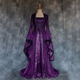 thumbnail image 2 of 2025 Robe pour Femmes Style Rétro Vêtements Anime Couleur Unie Manches Trompette Vêtements pour Adolescentes S Long, 2 of 5