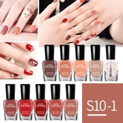 Pisexur Multicolor Gel Nail Polish Set Nail Polish Set Quick-Drying Peelable Tearable Nail Polish 5ML * 10 Bottles