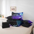 thumbnail image 5 of YST Tree Of Life Black Blue Botanical Comforter Set, 7-Piece, King, 5 of 5
