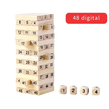 Board Games for Family Night with Kids Solid Wood Tower Stacking Toys Stacked Childrens Interactive Board Game Toys