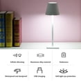 thumbnail image 3 of Labymos Simple Desk Lamp Decorative Desk Lamp Rechargeable Desk Lamp Metal Texture Ambient Lamp Black, 3 of 8