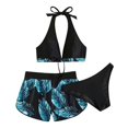 thumbnail image 3 of Sexy Bathing Suits for Women Womens Solid Bikini Strap Bikini Deep V Sexy Split Swimsuit Set Three-Piece Swimming Suit Womens Bikini Bathing Suits Bathing Suits Women Bikini, 3 of 5