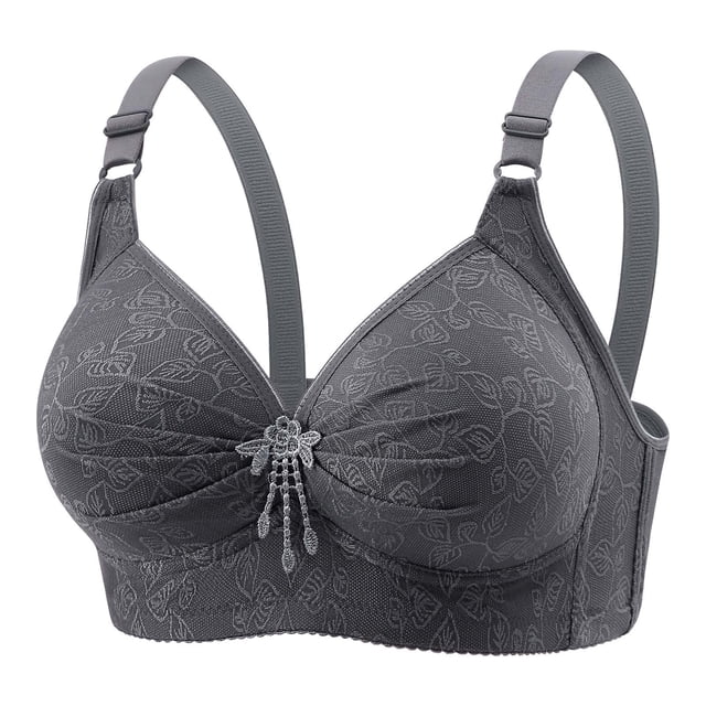 Kyusrd Full Coverage Bra For Women Adjustable Strap Traceless Without Steel Ring Gathering Push Up Comfortable Nursing Bra Large Size Support Breathable Wireless Comfy Soft Daily Bra