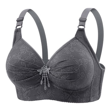 Kyusrd Full Coverage Bra For Women Adjustable Strap Traceless Without Steel Ring Gathering Push Up Comfortable Nursing Bra Large Size Support Breathable Wireless Comfy Soft Daily Bra