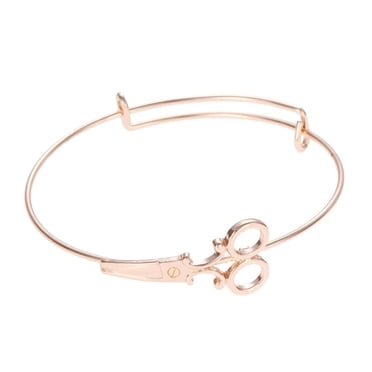 ruzhgo à la Mode Femmes Ciseaux Conception Pendentif Bracelet Simple Fille Réglable Or Rose Bracelets Dame Cadeau Bijoux Or Rose