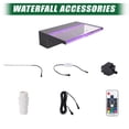 thumbnail image 2 of Acrylic Pool Waterfall Fountain with 9-Color LED Strip, 12" Spillway Waterfall for Swimming Pools, Ponds & Garden Patio – Outdoor Water Feature with Pipe Connector, 2 of 7