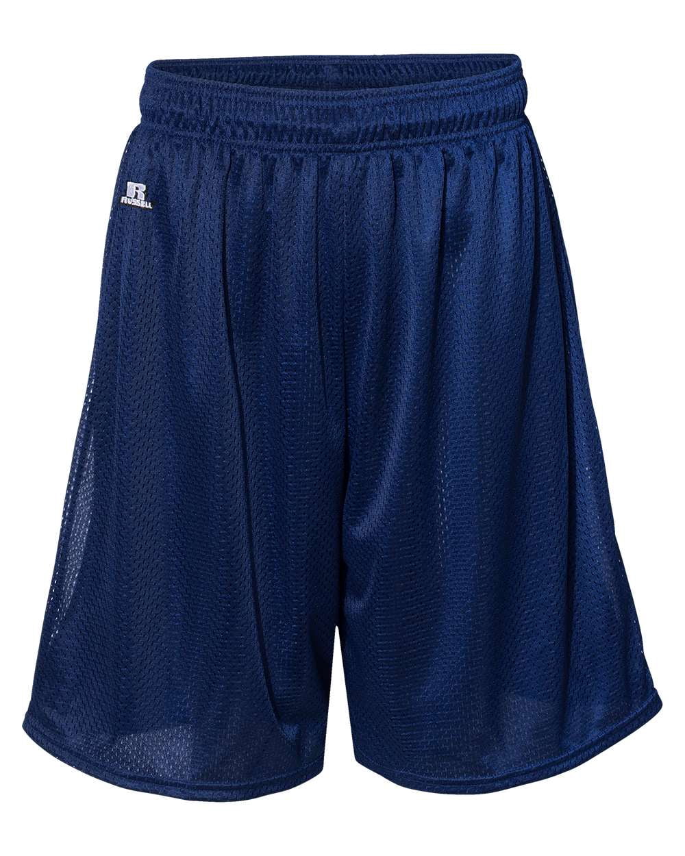 Russell Athletic 9 Shorts en Maille Tricotée Dri-Power, S, Marine