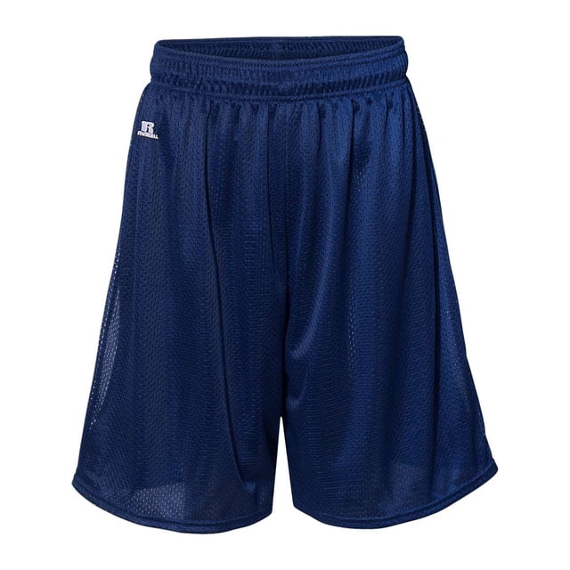 Russell Athletic 9 Shorts en Maille Tricotée Dri-Power, L, Marine