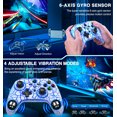 thumbnail image 4 of 2 Pack Wireless Switch Pro Controller for Nintendo Switch Pro/Lite/OLED/PC/IOS/Android,White Crack, 4 of 14