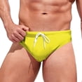 thumbnail image 1 of Men's Hawaii Soft Swimming Trunks - Triangle Swimsuit - Lace Up - Beach/Seaside - Polyester Spandex - S-XXL, 1 of 4