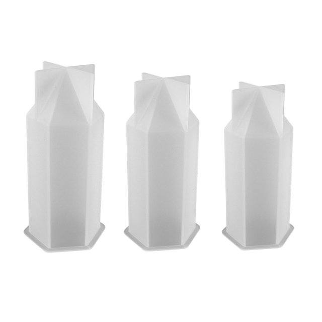 Miangastore Silicone Pillar Mold High Transparency Silicone White 3Pcs 5.86X2.56X2.36In