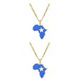 thumbnail image 3 of Maytalsory Collier Léger et Confortable avec Pendentif Africa Map Déclaration Somalia 2Set, 3 of 6