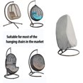 thumbnail image 3 of Outdoor Furniture Cover - Garden Rattan Wicker Waterproof Hanging Chair Furniture Cover - Egg Protective Cover Chair - 210D Oxford Polyester PVC Cover - Gray, 3 of 5