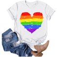 thumbnail image 2 of JIRNDf T-Shirt pour Femmes Hauts Tendance Été Imprimé Floral Col Rond Décontracté Manches Courtes Confortable Élégant Mignon T-Shirts Graphiques pour Femmes Chemises Blanc m, 2 of 4