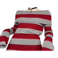 thumbnail image 3 of Robe à Manches Longues pour Femmes Épaules Dénudées Robe Pull à Rayures Color Block Ajustée Moulante Décontractée Mode Urbaine Noir m, 3 of 5