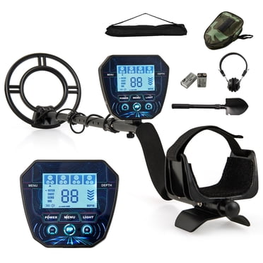 Gymax Détecteur de Métaux Professionnel pour Adultes Étanche Puce DSP Avancée à Pointe Précise