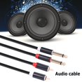 thumbnail image 4 of 2 RCA Male to Dual 6.35 Jack Male Audio Cable Mixer Amplifier Adapter Cord, 4 of 10