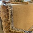 thumbnail image 4 of Le HomeCentric décoratif Beige Table Runner 14 x 90 pouces bordé style contemporain - Marima, 4 of 10