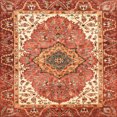 thumbnail image 1 of Ahgly Company Indoor Square Abstract Red Persian Area Rugs, 6' Square, 1 of 6