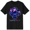 thumbnail image 1 of KPop Demon Hunters Huntr X Capture Color Adult Black Crew Neck Short Sleeve T-shirt-Large, 1 of 3