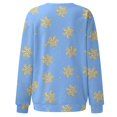 thumbnail image 5 of Bmisegm T-Shirt à Manches Longues Col Rond pour Femmes, Imprimé, Bleu TTG, 5 of 5