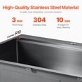 thumbnail image 3 of VEVOR 33" Kitchen Sink Top Mount Single Bowl Drop-In Basin Stainless Steel Black, 3 of 9