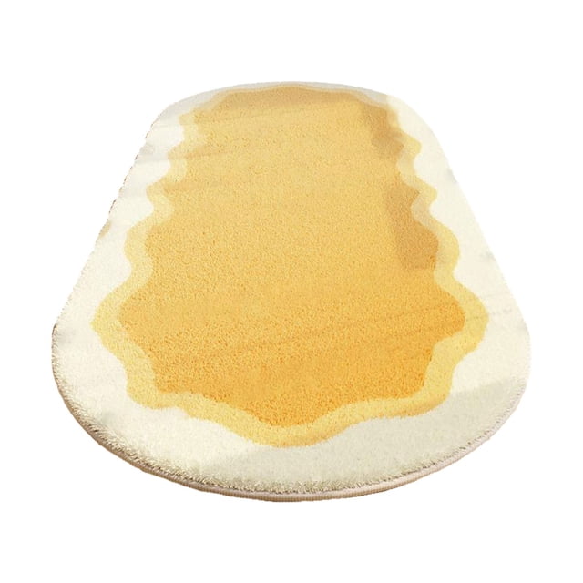 VogueV Faux Sheepskin Rug - Soft Cream Bedroom Carpet for Floor Decor Yellow
