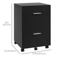 thumbnail image 3 of Vinsetto Mobile File Cabinet, 2-Drawer Filing Cabinet with Wheels, 3 of 10