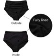 thumbnail image 3 of Womens High Waisted Bikini Bottom Ruched Side Swim Shorts Tankini Briefs, 3 of 6