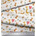thumbnail image 3 of Soimoi Rayon Fabric Balloon,Floral & Cute Animals Cartoon Print Fabric by Yard 56 Inch Wide, 3 of 3