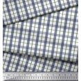 thumbnail image 1 of Soimoi Green Rayon Fabric Window Pane Check Printed Craft Fabric by the Yard 56 Inch Wide, 1 of 3