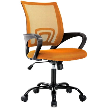 BestOffice Chaise de Bureau Ergonomique en Maille, Chaise de Travail Pivotante Réglable avec Soutien Lombaire pour Bureau à Domicile, Orange