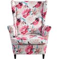 thumbnail image 1 of Piece Wingback Chair Cover Printed Wing Chair Slipcovers Stretch Wingback Armchair Covers Furniture Protector with Elastic Bottom for Living Room Bedroom Wingback Chair, 1 of 7