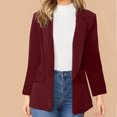 thumbnail image 2 of IROINID Veste Blazer pour Femmes Manches Longues Couleur Unie Col Rabattu, Cardigan Ample pour Affaires, 2 of 9
