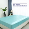 thumbnail image 3 of Unique Bargains Satin Silk Fitted Bed Sheet with Deep Pocket Ultra Luxury Smooth, 3 of 8