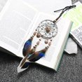 thumbnail image 2 of [Big Clear!]Car Pendant Checking Net With Natural Stone Feathers Wall Hanging Decoration Ornament, 2 of 6